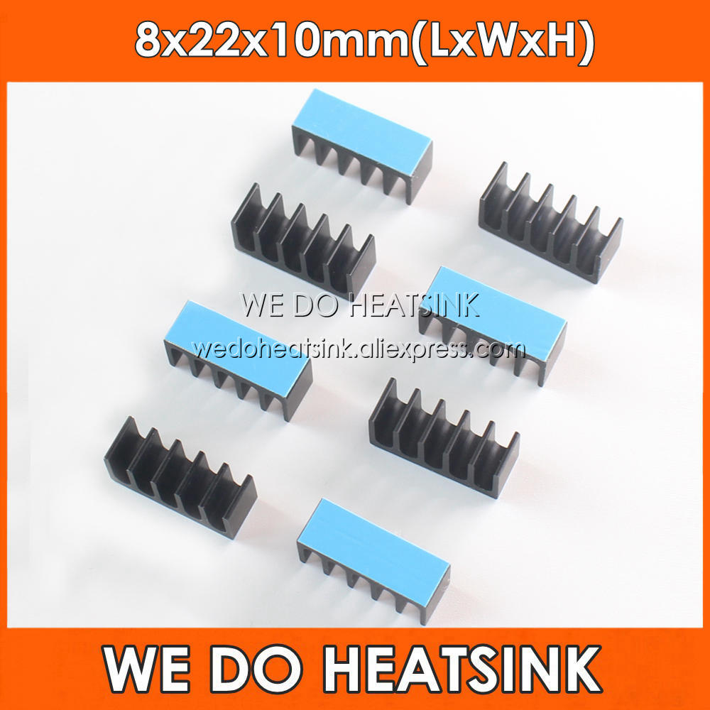 Raspberry Pi Water Cooling Kit - WE DO ヒートシンク 8x22x10mm アルミニウム黒陽極酸化ヒートシンク ラジエーター冷却クーラー