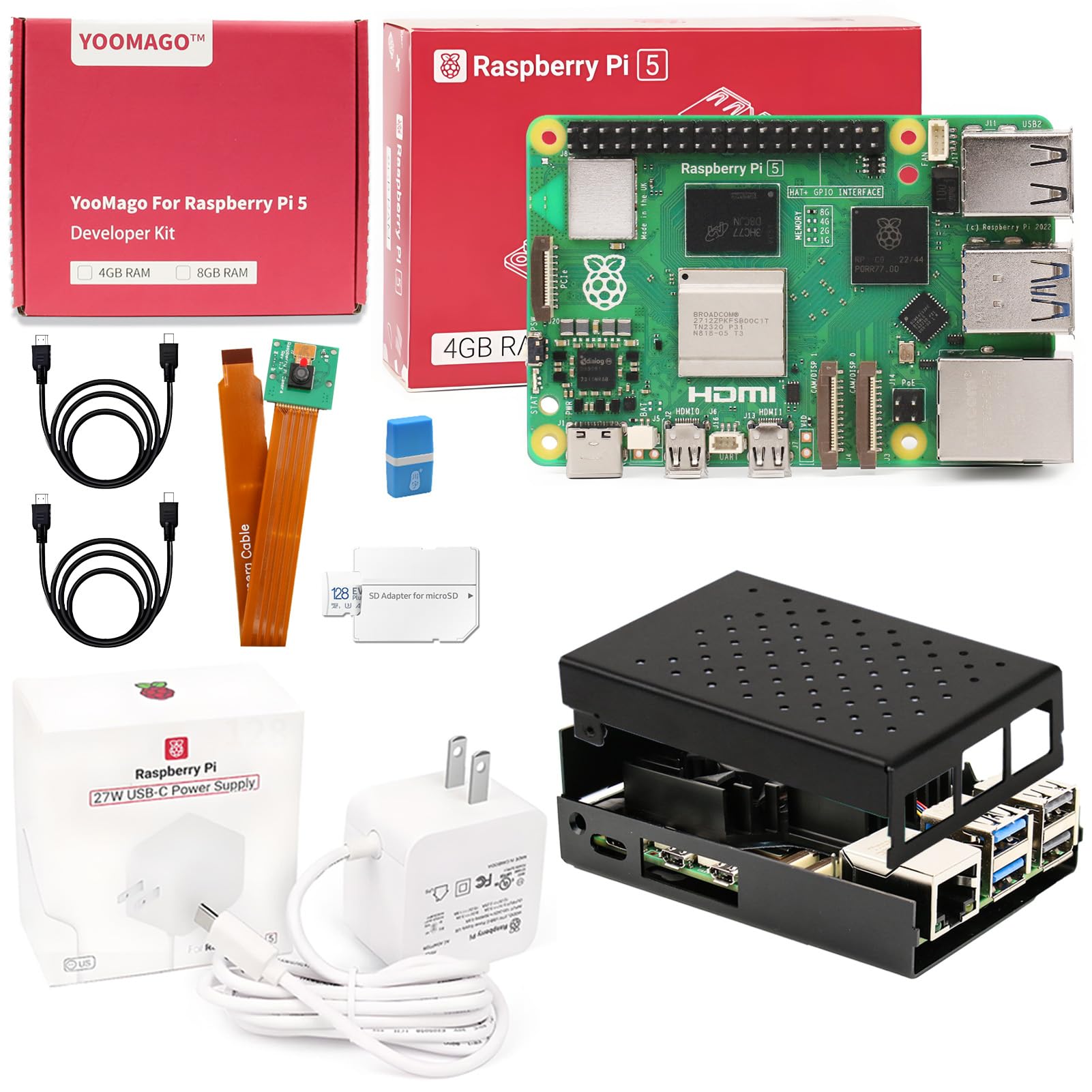 Raspberry Pi 4 8Gb Ram Kit - 新しいオリジナル開発ボード Raspberry Pi 5 キット コンプリートモジュール