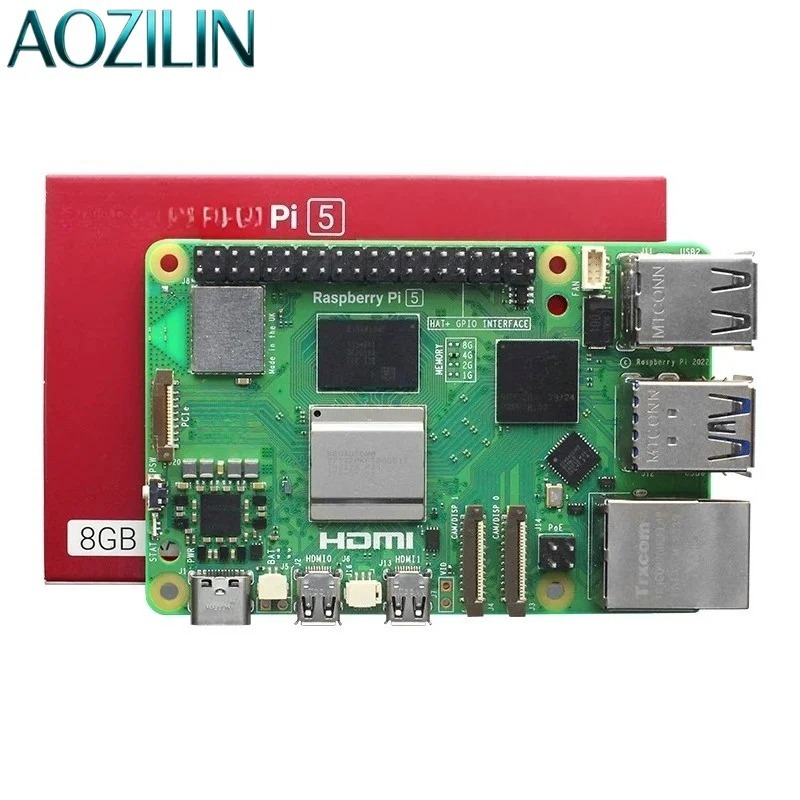 Raspberry Pi 5 8Gb Board - Raspberry Pi 5 8GB /4B用開発ボードメインボードキット、PythonプログラミングAI学習開発キット