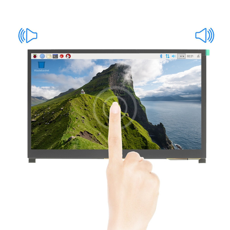 Raspberry Pi 10.1 Inch Capacitive Touch Screen Ips - Raspberry pi 4b 3b用のデュアルスピーカーサポート付きの新しい10.1インチipslcd静電容量式タッチスクリーンモニター