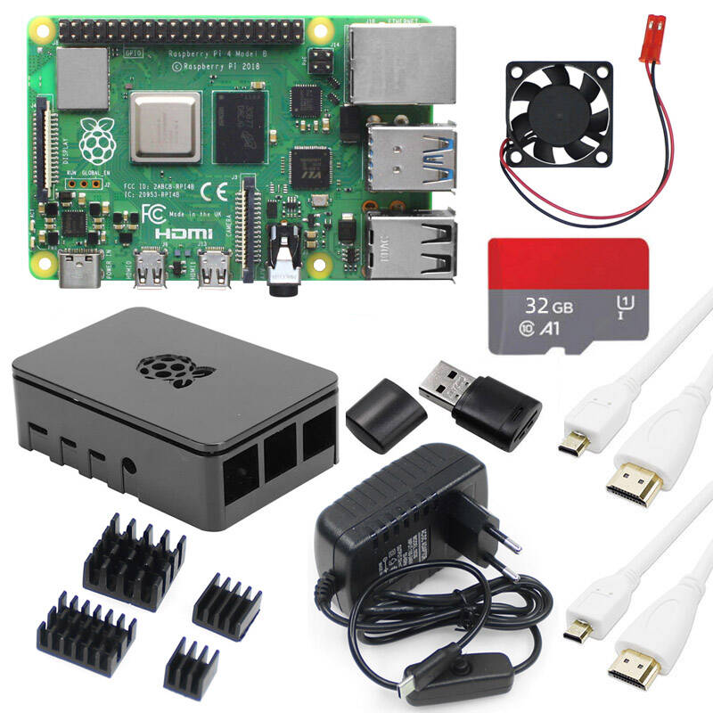 Raspberry Pi 4 8Gb Ram Kit - Raspberry Pi 4B 8GBベーシックキット（ケース、電源プラグ、SDカード付き）Raspberry Pi 4