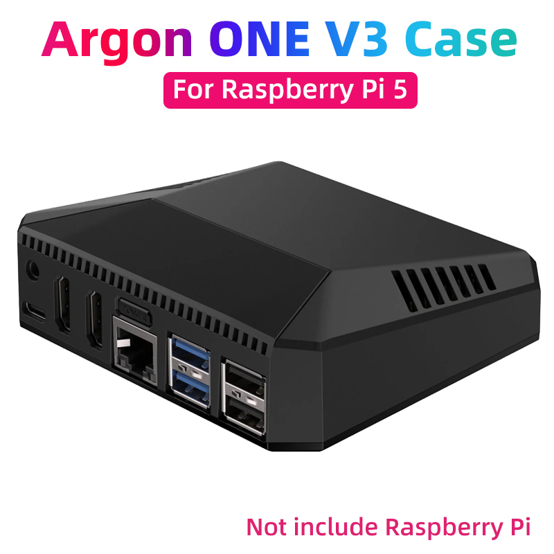 Argon One V3 M.2 Nvme Case - Wifi 5,アルミニウムシェル,統合Pwmファン,フルhdmi互換,電源ボタン,rpi 5 p5用レシーバー