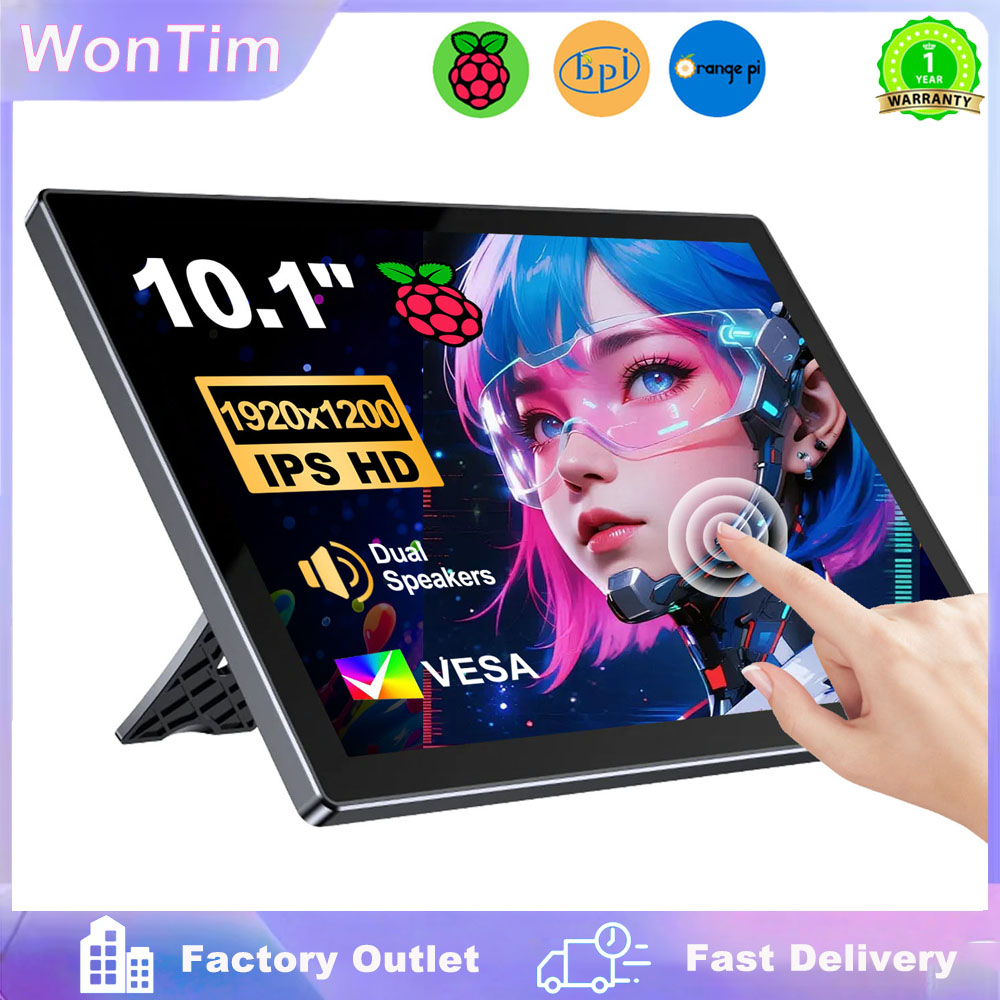 Raspberry Pi 10.1 Inch Capacitive Touch Screen Ips - 10.1 インチ Raspberry Pi 5 4/3/B/B+/A+
