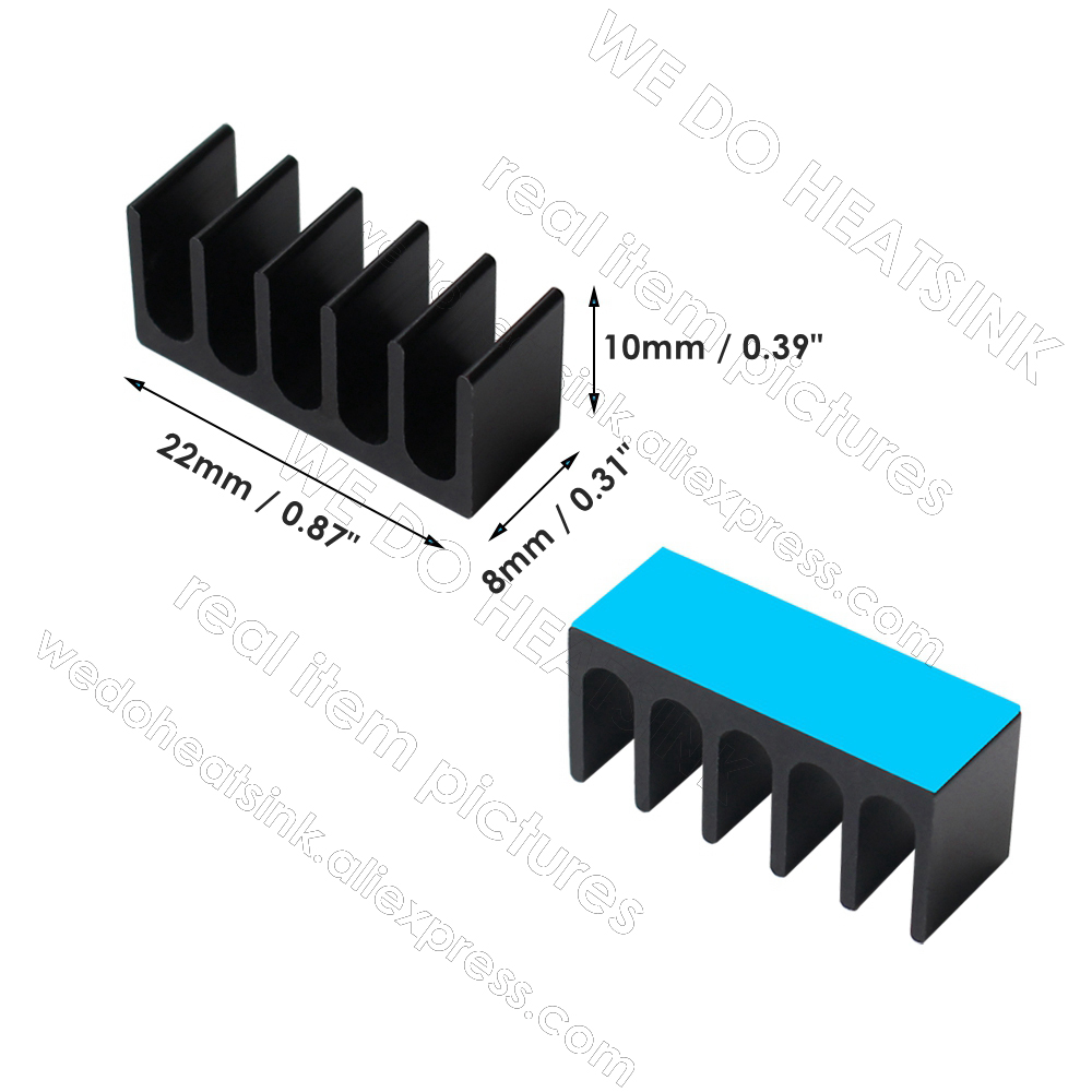 WE DO ヒートシンク 8x22x10mm アルミニウム黒 - Raspberry Pi Water Cooling Kit のレビューと価格