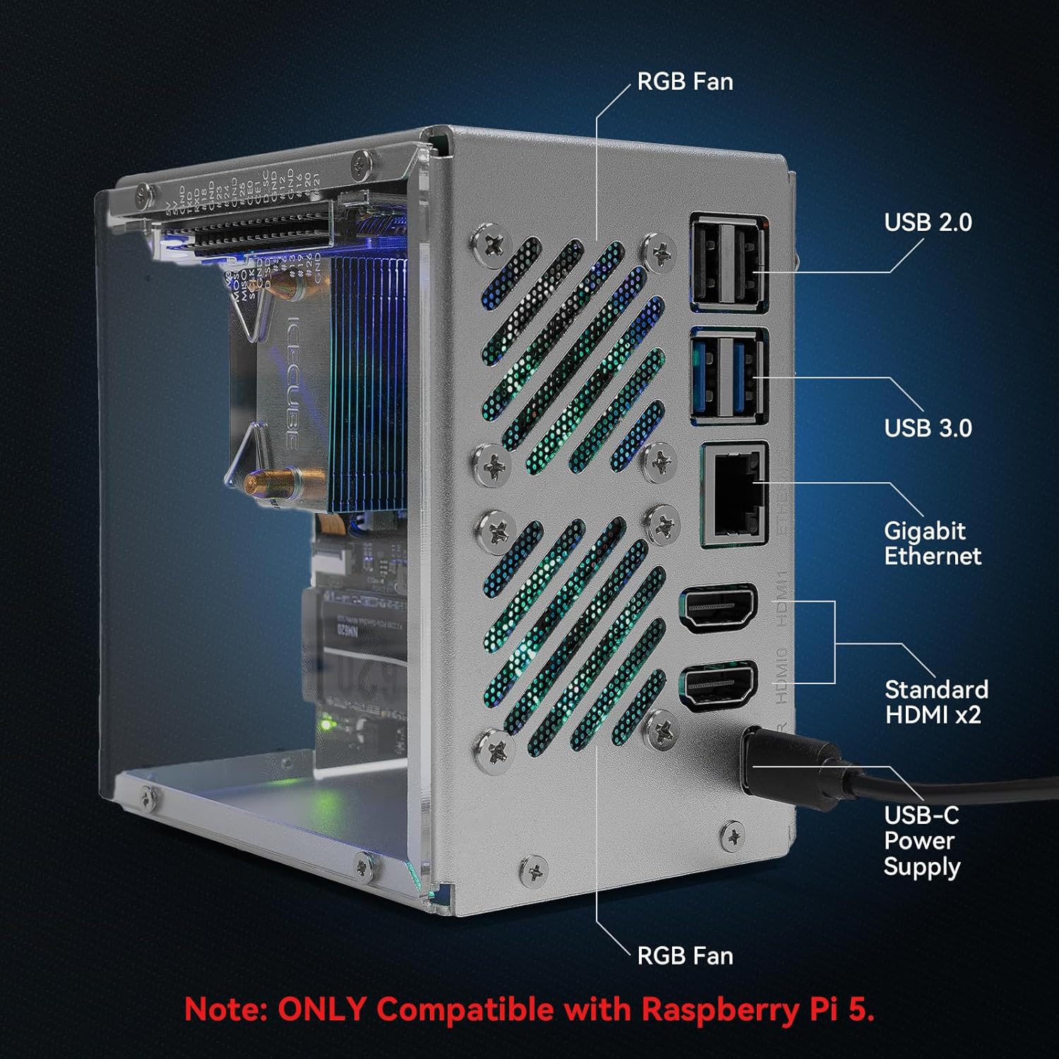 Pironman 5 NVMe M.2 SSD PCIe 2 - Raspberry Pi Ai Kit Hailo-8L のレビューと価格