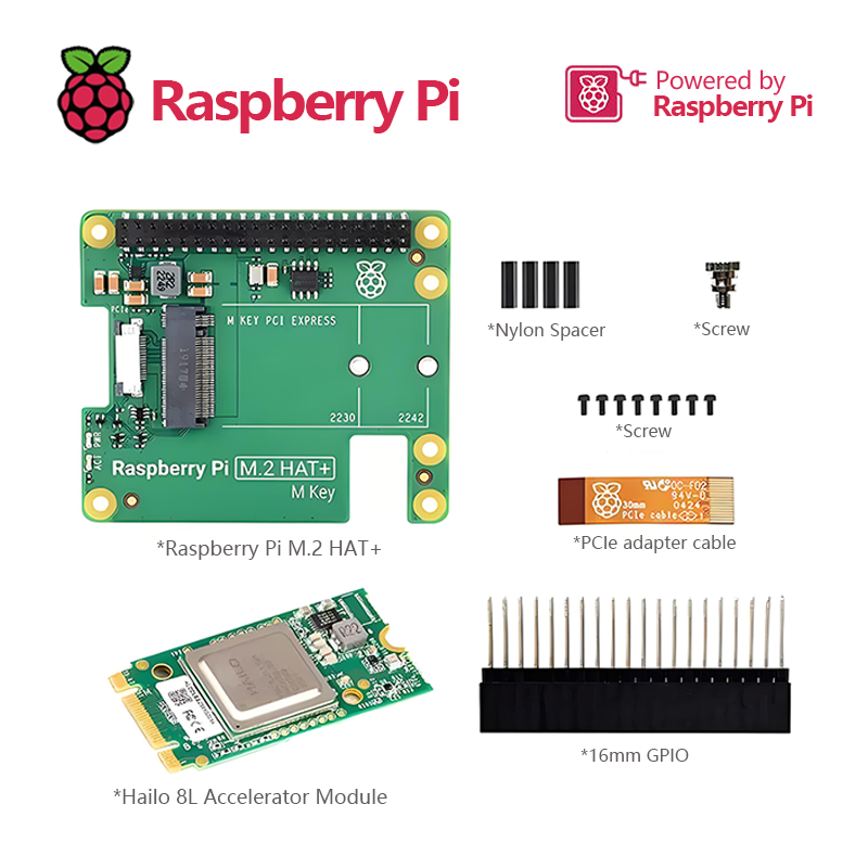 Raspberry pi aiキット,公式m.2 hat H - Raspberry Pi Ai Kit Hailo-8L のレビューと価格