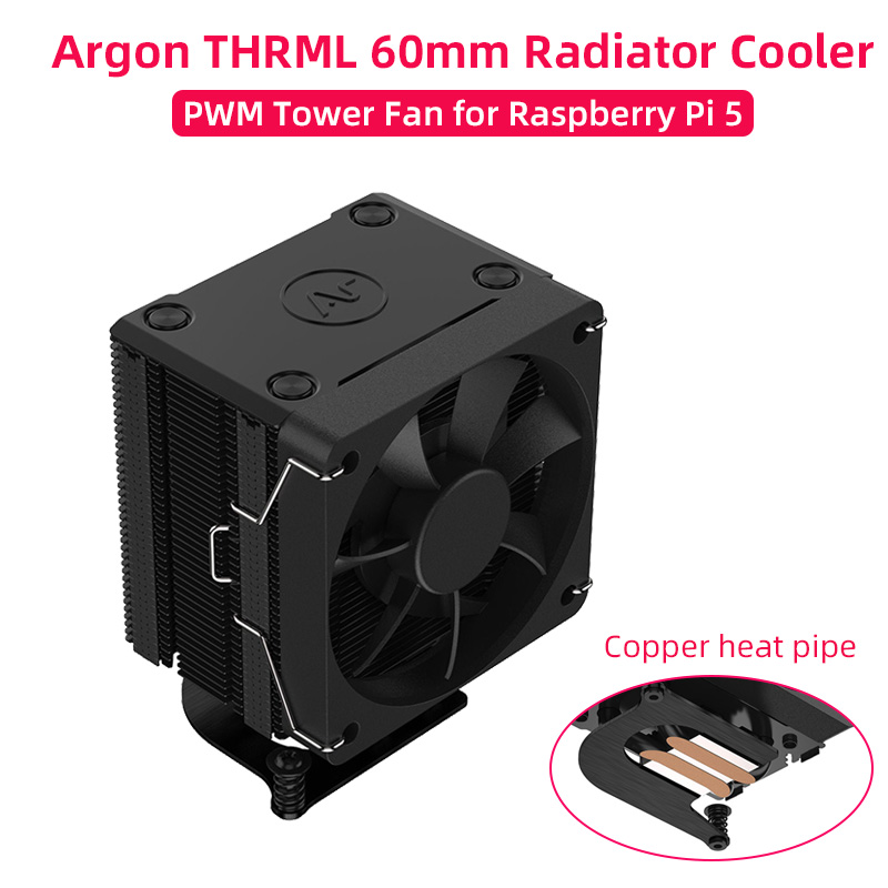 銅ヒートパイプを備えたRaspberrypiラジエータークー - Raspberry Pi Water Cooling Kit のレビューと価格