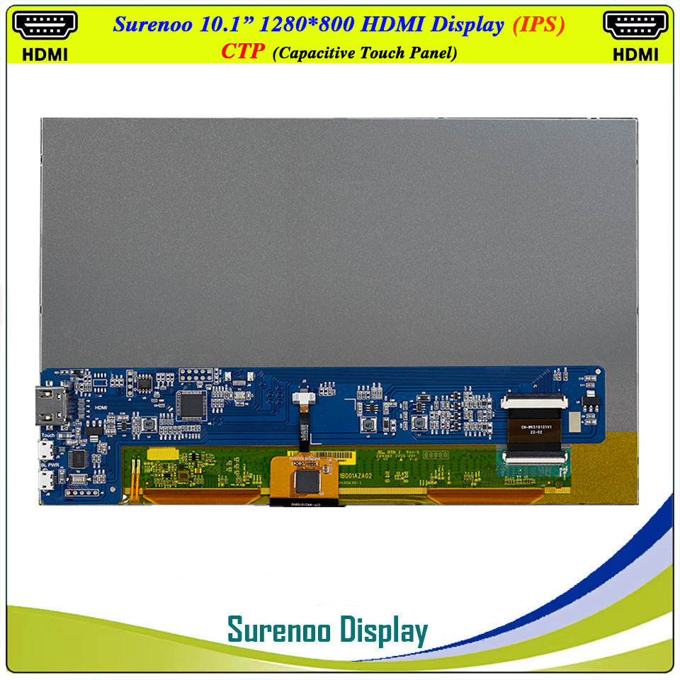 10.1インチ 1280*800 HDMI対応 LCDモジュ - Raspberry Pi 10.1 Inch Capacitive Touch Screen Ips のレビューと価格