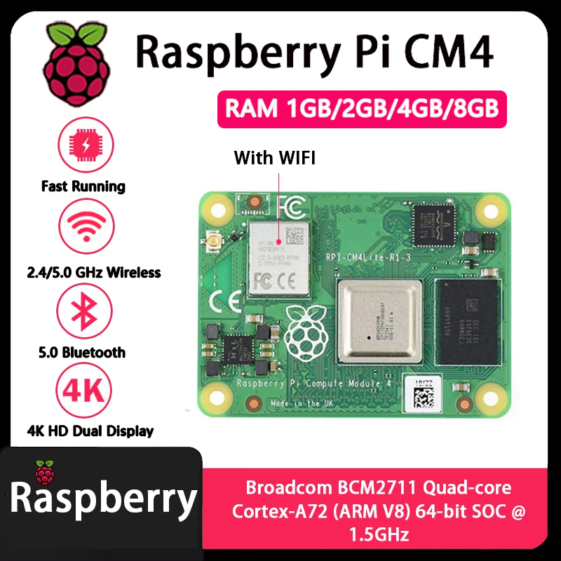 Raspberry Pi CM4 1GB/2GB/4GB/8 - Raspberry Pi Compute Module 4 8Gb 32Gb Emmc のレビューと価格