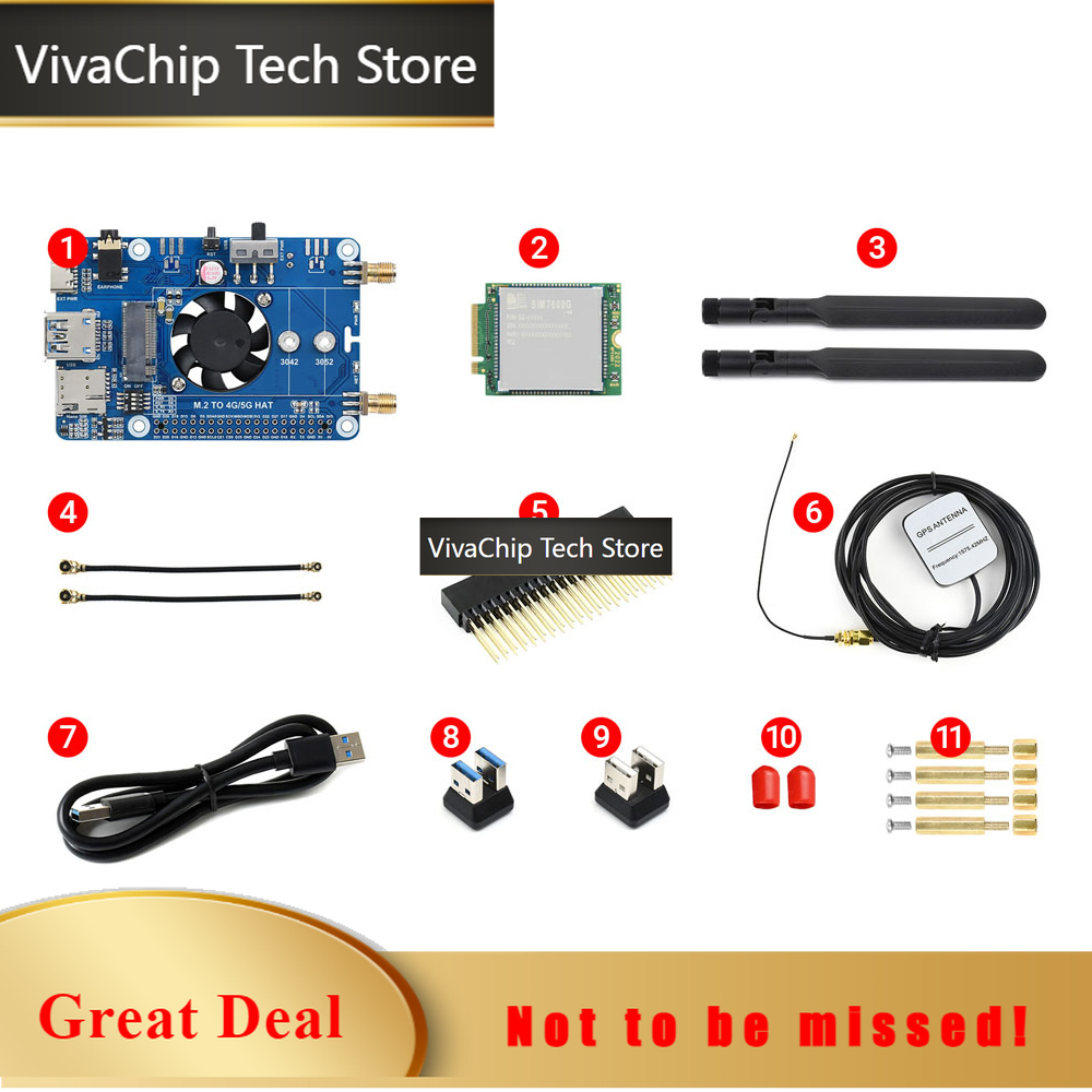 VivaChip Tech4G LTE GPS HAT冷却フ - Raspberry Pi 4 8Gb Ram Kit のレビューと価格