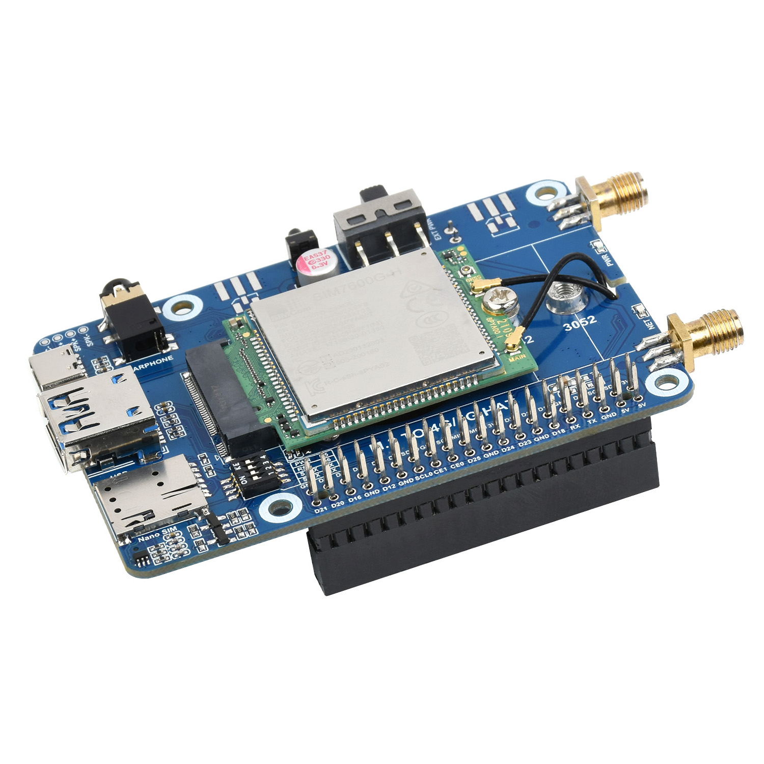 VivaChip Tech4G LTE GPS HAT冷却フ - Raspberry Pi 4 8Gb Ram Kit のレビューと価格